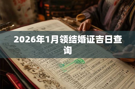 2026年1月领结婚证吉日查询
