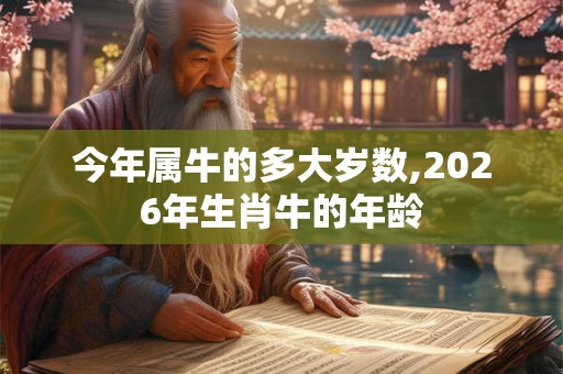 今年属牛的多大岁数,2026年生肖牛的年龄