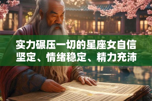 实力碾压一切的星座女自信坚定、情绪稳定、精力充沛