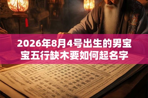 2026年8月4号出生的男宝宝五行缺木要如何起名字 2026年8月4号出生的男宝宝五行缺木要如何起名字