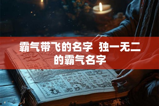霸气带飞的名字  独一无二的霸气名字