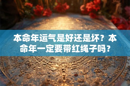 本命年运气是好还是坏？本命年一定要带红绳子吗？