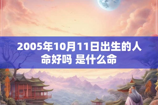 2005年10月11日出生的人命好吗 是什么命