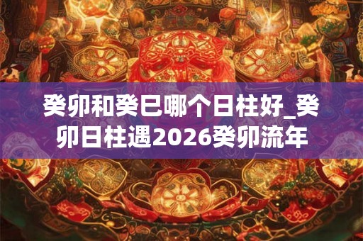 癸卯和癸巳哪个日柱好_癸卯日柱遇2026癸卯流年