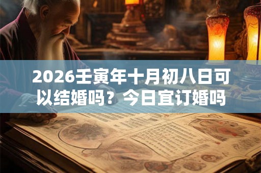2026壬寅年十月初八日可以结婚吗?今日宜订婚吗 2026壬寅年十月初八日可以结婚吗?今日宜订婚吗