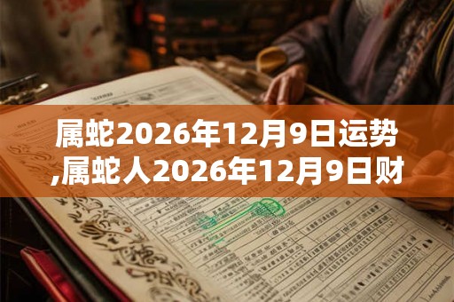 属蛇2026年12月9日运势,属蛇人2026年12月9日财运,生肖蛇2026年12月9日运势 属蛇2026年12月9日运势,属蛇人2026年12月9日财运,生肖蛇2026年12月9日运势