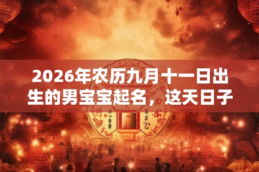 2026年农历九月十一日出生的男宝宝起名，这天日子好吗？