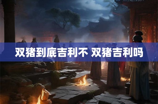 双猪到底吉利不 双猪吉利吗 双猪到底吉利不 双猪吉利吗