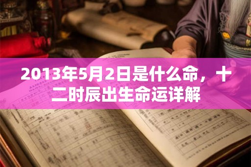 2013年5月2日是什么命，十二时辰出生命运详解