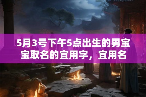 5月3号下午5点出生的男宝宝取名的宜用字，宜用名