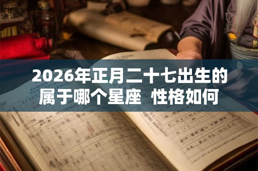 2026年正月二十七出生的属于哪个星座  性格如何