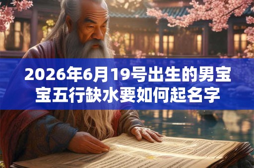 2026年6月19号出生的男宝宝五行缺水要如何起名字