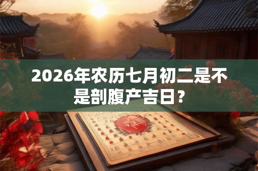 2026年农历七月初二是不是剖腹产吉日？