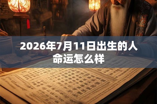 2026年7月11日出生的人命运怎么样