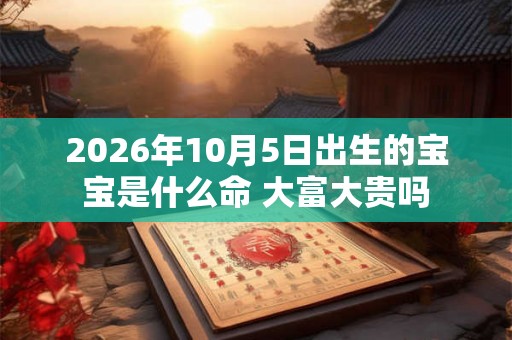 2026年10月5日出生的宝宝是什么命 大富大贵吗 2026年10月5日出生的宝宝是什么命 大富大贵吗