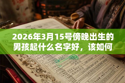 2026年3月15号傍晚出生的男孩起什么名字好，该如何取名？