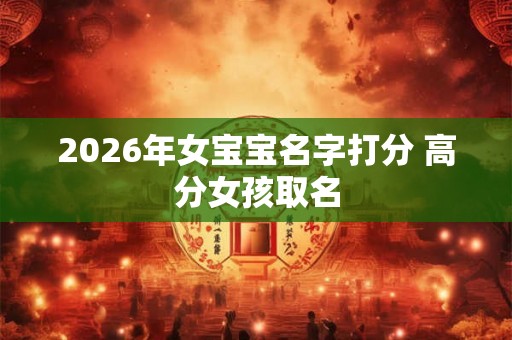 2026年女宝宝名字打分 高分女孩取名 2026年女宝宝名字打分 高分女孩取名