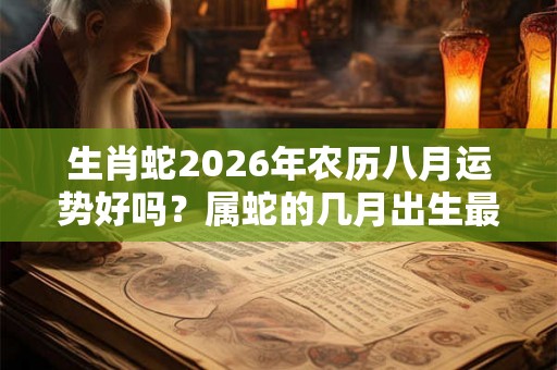 生肖蛇2026年农历八月运势好吗？属蛇的几月出生最好？
