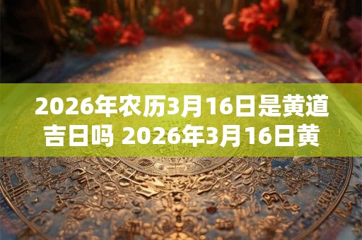 2026年农历3月16日是黄道吉日吗 2026年3月16日黄道吉日吗