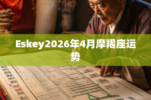 Eskey2026年4月摩羯座运势