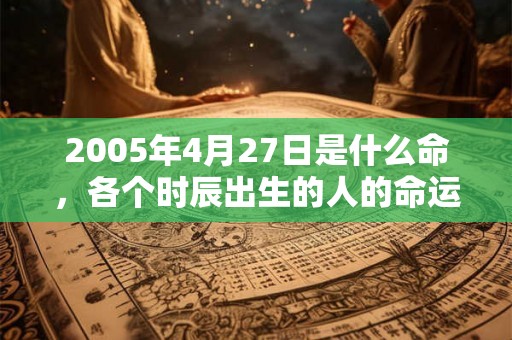 2005年4月27日是什么命，各个时辰出生的人的命运