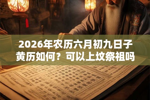 2026年农历六月初九日子黄历如何?可以上坟祭祖吗? 2026年农历六月初九日子黄历如何?可以上坟祭祖吗?