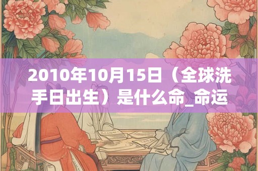 2010年10月15日（全球洗手日出生）是什么命_命运如何