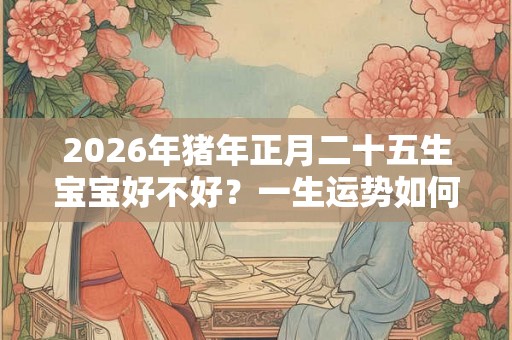 2026年猪年正月二十五生宝宝好不好？一生运势如何？
