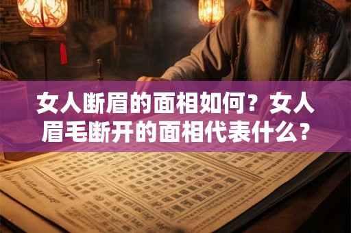 女人断眉的面相如何?女人眉毛断开的面相代表什么? 女人断眉的面相如何?女人眉毛断开的面相代表什么?