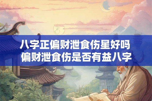 八字正偏财泄食伤星好吗 偏财泄食伤是否有益八字