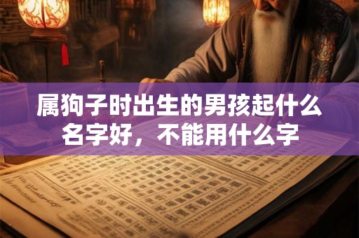 属狗子时出生的男孩起什么名字好，不能用什么字