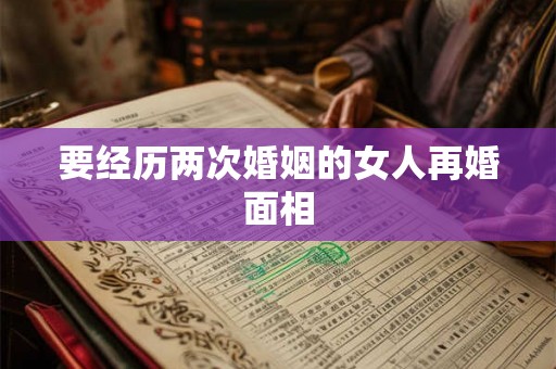 要经历两次婚姻的女人再婚面相