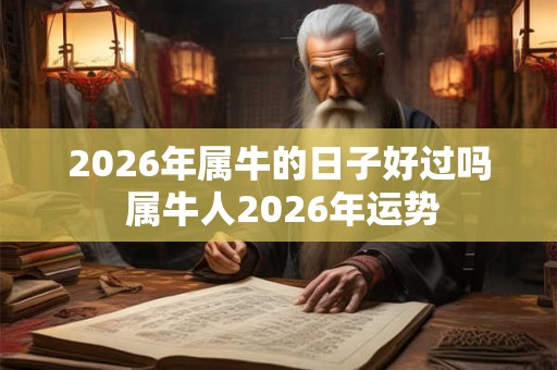2026年属牛的日子好过吗 属牛人2026年运势