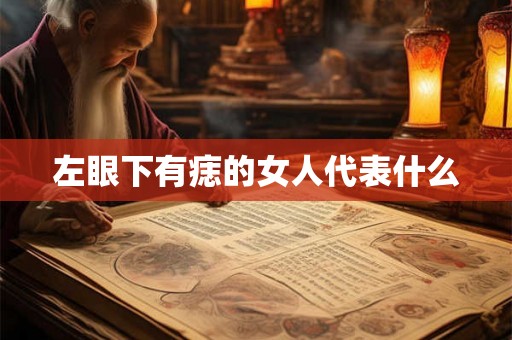 左眼下有痣的女人代表什么