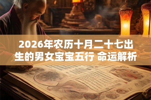 2026年农历十月二十七出生的男女宝宝五行 命运解析八字起名
