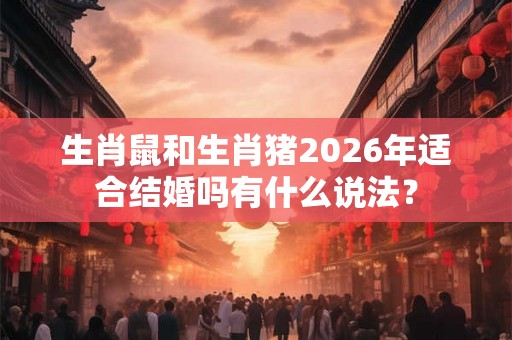 生肖鼠和生肖猪2026年适合结婚吗有什么说法? 生肖鼠和生肖猪2026年适合结婚吗有什么说法?