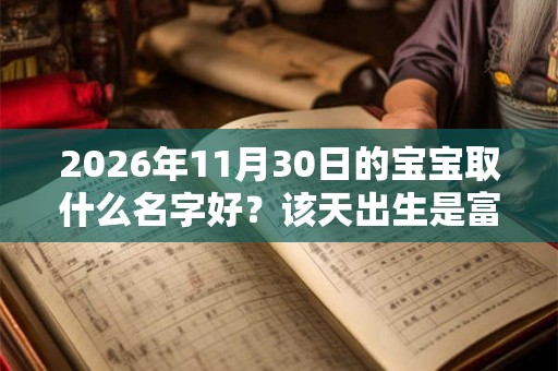 2026年11月30日的宝宝取什么名字好？该天出生是富贵命吗？