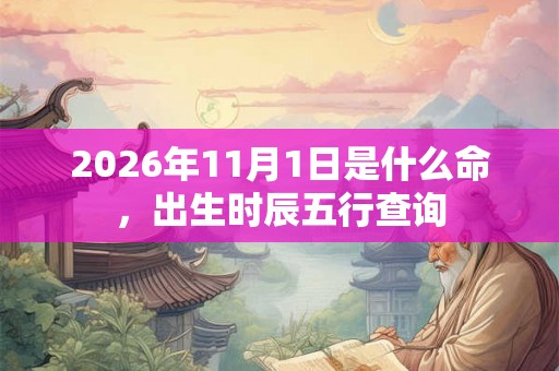 2026年11月1日是什么命，出生时辰五行查询