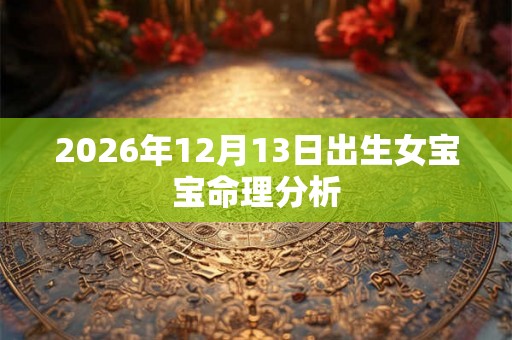2026年12月13日出生女宝宝命理分析 2026年12月13日出生女宝宝命理分析