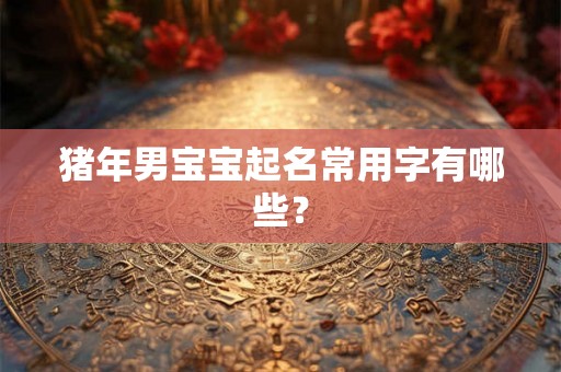 猪年男宝宝起名常用字有哪些？