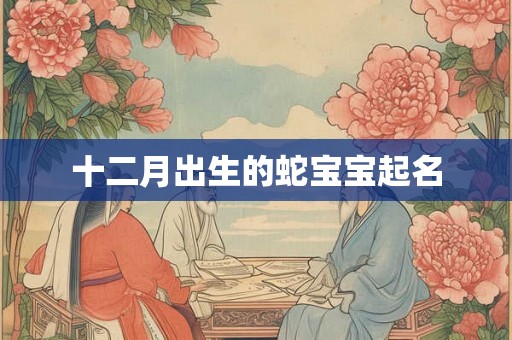 十二月出生的蛇宝宝起名