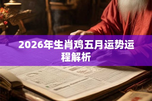 2026年生肖鸡五月运势运程解析