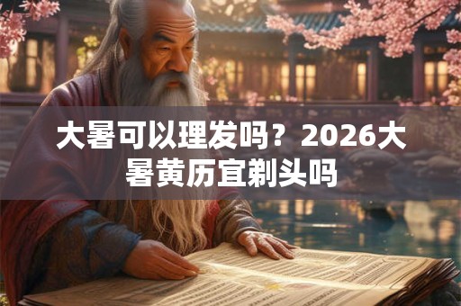 大暑可以理发吗？2026大暑黄历宜剃头吗
