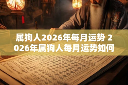 属狗人2026年每月运势 2026年属狗人每月运势如何