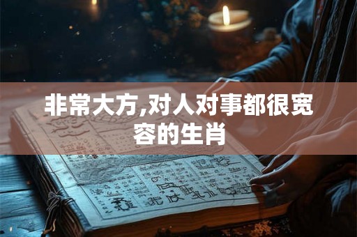非常大方,对人对事都很宽容的生肖