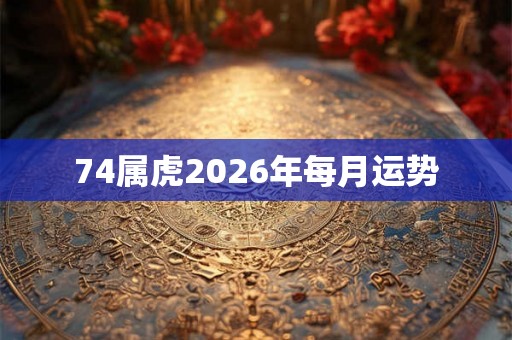 74属虎2026年每月运势