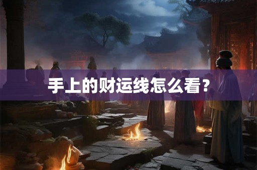 手上的财运线怎么看？