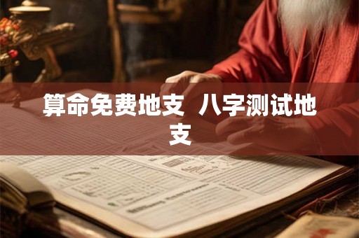 算命免费地支  八字测试地支