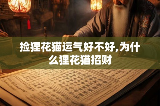 捡狸花猫运气好不好,为什么狸花猫招财