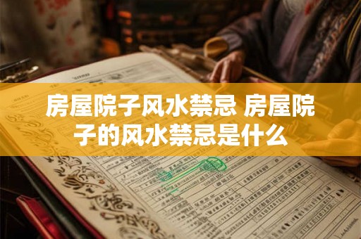 房屋院子风水禁忌 房屋院子的风水禁忌是什么